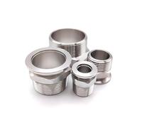 Adaptador de brida hexagonal KF16, KF25, KF40, KF50, acero inoxidable 304, rosca externa BSPT de 1/8", 1/4", 1/2", 3/4", 3/8", 1", 1 1/4", 1 1/2", 2"(KF16-BSP 1I8inch)