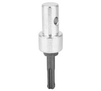 Adaptador de broca de madera de conversión de pozo convertidor para taladro eléctrico a conector de tornillo de tierra, vástago redondo, 2 hoyos, 2 ranuras