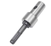 Adaptador de broca de taladro, adaptador de broca de taladro de jardín de acero al carbono rosca de vástago redondo adaptador de portabrocas sin llave para taladro de impacto