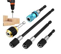 Adaptador de broca para dados,Herramienta de Accionamiento con Vástago Hexagonal de 6.35 mm | Juego de 5 adaptadores de liberación rápida para trabajos eléctricos fontanería taller reparación de coche