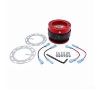 Adaptador de buje de liberación rápida de aleación de aluminio para Gen 2.0 compatible con volantes MOMO para configuración de conducción y carreras de alto rendimiento (rojo)