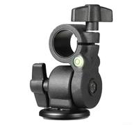 Adaptador de cabeza de bola de trípode de tipo horizontal, el bloqueo del eje del trípode está equipado con 14 puertos de tornillo para un eje central de 25 mm de diámetro