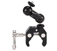 Adaptador de Cabeza de Bola Multifunción, Montaje en Brazo, Abrazadera Ajustable, Accesorio para Cámaras, Aleación de Aluminio Ligera, Negro, 1 Pieza