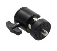 Adaptador de cabeza de bola para cámara DSLR con tornillos de 14 y 38 para soporte de micrófono, ofrece un ángulo ajustable de 360 grados para fotografía mejorada y grabación de audio (1/4)