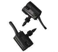Adaptador de cabezal de bomba de bicicleta, cabezal doble para Presta y válvulas, piezas de repuesto de boquilla ABS para bombas de piso de bicicleta, paquete de 2 (B)