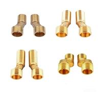 Adaptador de cabezal de ducha de pie curvo, extensor de grifo de latón ajustable para baño y cocina, dorado, paquete de 2 (estilo corto)