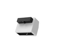 Adaptador de Cabezal Interno USB 3.2 Gen1 de 19 Pines y 90 Grados, Convertidor USB 3.0 Macho A Hembra para Panel Frontal USB-A, RVS,
