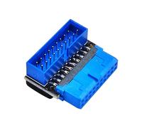 Adaptador de Cabezal USB USB3.2 GEN1 19Pin/20Pin Socket 90 Grados Convertidor de Codo de DireccióN DIY Placa Base de Escritorio B