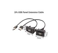 Adaptador de cable alargador USB para panel de salpicadero de coche, montaje empotrado, para Vigo, RAV4,