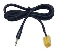 Adaptador de cable AUX IN para Fiat y para radios de coche Alfa Romeo compatible con entrada de audio auxiliar estándar de 3,5 mm y conexión de 6 pines