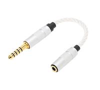 Adaptador de Cable Balanceado, Cable Estéreo Balanceado de 4,4 Mm a 3,5 Mm Calidad de Sonido Premium Cable Adaptador de Auriculares Macho a Hembra Conector Chapado en Oro para Reproductor NW-ZX300a NW