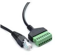 Adaptador de Cable Bloque de Terminales de Tornillo RJ45 Ethernet Macho a 8 Pines para CAT5 CAT6 CAT7 Ethernet Extender CCTV Internet Digital | 30cm