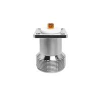 Adaptador de Cable coaxial con Conector Hembra LC de Alto Voltaje, 4 Orificios, for soldar, 50 ohmios, CC-6 GHz, latón con Revestimiento de Triple aleación, Aislante de PTFE.