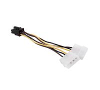 Adaptador de cable de alimentación de tarjeta gráfica, que combina un conector Molex IDE de 4 pines y un conector PCI-E de 6 pines.