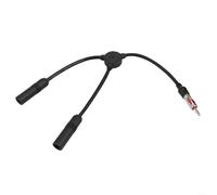 Adaptador de cable de antena de coche 1 a 2, cable de extensión divisor para amplificación de señal de radio y conexión con construcción de aluminio