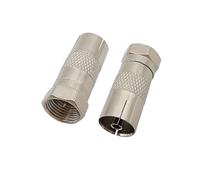 Adaptador de Cable de antena hembra y macho F a TV, conector Coaxial RF, convertidor F a TV for IEC PAL DVB-T, 2/5 Uds.(F M to TV F,5Pcs)