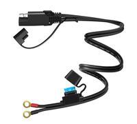 Adaptador de cable de extensión SAE de desconexión rápida para motocicleta, arnés de terminal SAE a junta tórica de 2 pies con fusible de 10 A, cable de carga de extensión para coche, motocicleta,