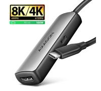 Adaptador de cable de vídeo AXAGON RVC-HI8KPD USB-C a HDMI 8K HDR10+ PD100W