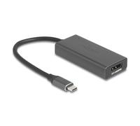 Adaptador de cable de vídeo DeLock 64316 USB-C a HDMI/DisplayPort 8K 0,15 m gris aluminio