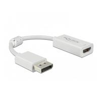 Adaptador de cable de vídeo DeLOCK DisplayPort a HDMI 0,1 m blanco