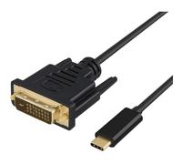 Adaptador de cable de vídeo DLH DY-TU4810B USB Tipo C a DVI 1,8 m