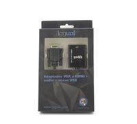 Adaptador de cable de vídeo IGGUAL IGG317297 VGA a HDMI con audio y microUSB 0,25 m