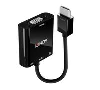 Lindy - 38285 adaptador de cable de vídeo 0,1 m HDMI tipo A (Estándar) VGA (D-Sub) Negro