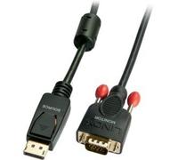 Adaptador de Cable de Vídeo Lindy 3 m DisplayPort a VGA Macho Oro