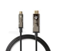 Adaptador de cable de vídeo Nedis CCBG6410BK200 USB-C a HDMI 20 m negro óptico activo