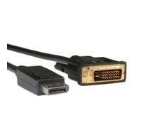 Adaptador de cable de vídeo ROLINE 11.04.5773 DisplayPort a DVI-D 3 m LSZH Negro