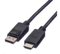 Adaptador de cable de vídeo ROLINE 11.04.5780 DisplayPort a HDMI 1 m negro