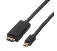 Adaptador de cable de vídeo ROLINE 11.04.5796 Mini DisplayPort a HDMI 2 m negro