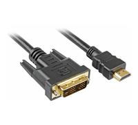 Adaptador de cable de vídeo Sharkoon 3 m HDMI a DVI-D Oro Negro Macho/Macho