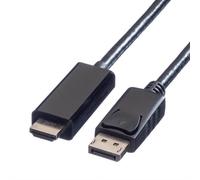 Adaptador de cable de vídeo VALUE 11.99.5786 DisplayPort a HDMI 2 m PVC negro