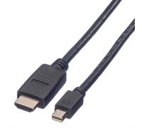 Adaptador de cable de vídeo VALUE 11.99.5791 Mini DisplayPort a HDMI 2 m Negro