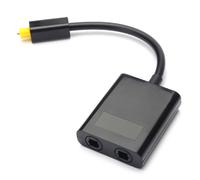 Adaptador de cable divisor de audio de fibra óptica digital de doble puerto (1 entrada y 2 salidas)