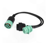 Adaptador de cable divisor en Y OBD2 a J1939 de 9 pines compatible con camiones con conexión macho a hembra de 16 pines.