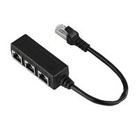 Adaptador de cable Ethernet, divisor adaptador para cable alargador Ethernet 1 macho a 3 hembra, puerto divisor con conector de transferencia