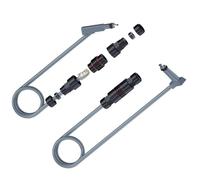 Adaptador de cable Ethernet para Starlink para Gen2 V2, paquete de 2 unidades de 3.3 pies 1 m Cat6A con conectores blindados impermeables Ip68 para expansión y reparación de Internet en interiores y