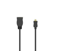 Adaptador de cable HDMI™, T.D. macho (micro)/fem. T.-A, Ethernet, dorado