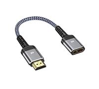 Adaptador de Cable HDTV con HDMI Macho a, convertidor Hembra Compatible Divisor Extensible Trenzado Chapado en Oro(4K 0.3M)