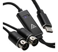 Adaptador De Cable Interface MIDI De 5 Pines Tipo C A MIDI In Y Out Win11/OSX 2m