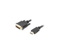 Adaptador de cable Lanberg CA-HDDV-10CC-0018-BK HDMI a DVI-D 1,8 m chapado en oro