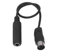 Adaptador de Cable Midi de 6,35 Mm Hembra de 1/4 "TRS a DIN de 5 Pines, Adaptador de Cable Midi de 1 Pie para Altavoz, Amplificador, Mezclador a Teclado Midi, Sintetizador Y Guitarra