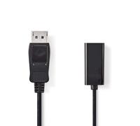 Adaptador de cable Nedis CCGB37150BK02 DisplayPort a HDMI 0,2 m negro