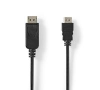 Adaptador de cable Nedis CCGL37101BK20 DisplayPort a HDMI 2 m PVC negro