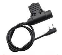 Adaptador de cable PTT U94 para walkie-talkie UV-5R, UV-S9 Plus, UV-82, AR-152 y UV-10R, color negro.