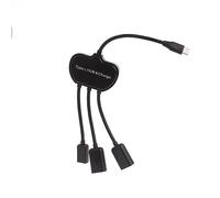 Adaptador de cable tipo C macho a 3 USB 2.0 hembra, convertidor de cable divisor USB C OTG, concentrador múltiple para concentrador de carga de alimentación USB