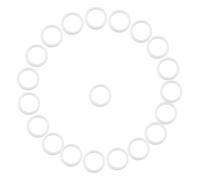 Adaptador de Cadena para Chupete de 20 Piezas, Anillos Redondos de Silicona Seguros, Soporte Adaptador de Cadena para Chupete de 25mm para bebé (Blanco)