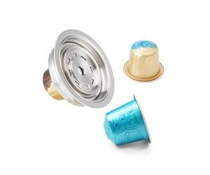 Adaptador de café reutilizable de acero inoxidable para Vertuoline, se convierte en adaptador NS Pod Vertuo Pop Next a accesorios de cápsula de café barista (150 ml)